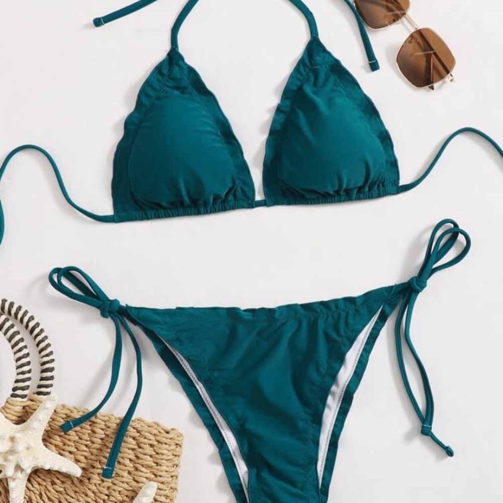 Teal scallop bikini. Brand new!